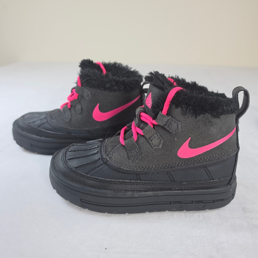 Nike ACG Woodside 2 High Kids 11C Black Pink Winter Snow Boots